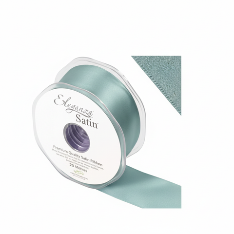 35mm Double Faced Satin Ribbon Roll - Aqua
