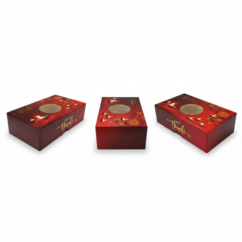 6x4x2" Diwali Sweet Box, 250g, 10 Pack