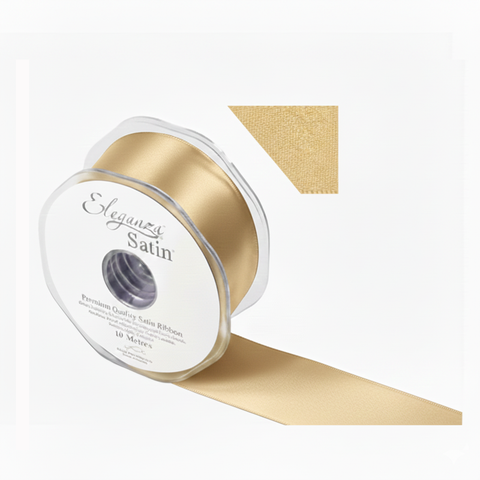 35mm Double Faced Satin Ribbon Roll - Honey Gold