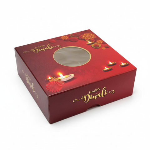 4x4x2" Diwali Sweet Box, 125g, 10 Pack