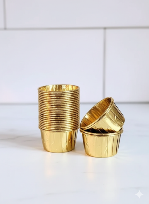 Gold 38mm Small Baking Cups 1x50