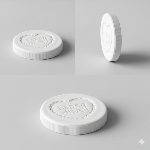 Happy Diwali  with Decorative Heart Cookie Fondant Biscuit Embosser Stamp