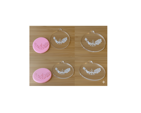 Debosser Stamp - Diwali Peacock Lamp