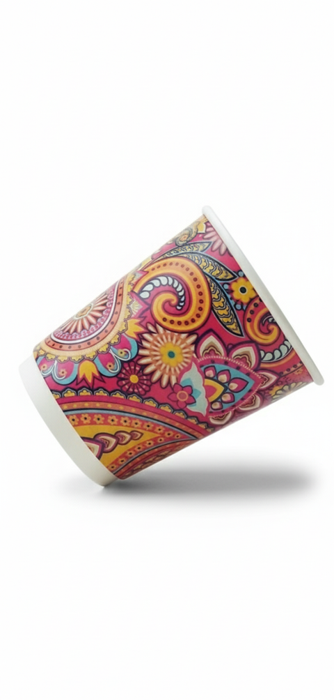 8oz Bollywood Paper Cups, 25 Pack