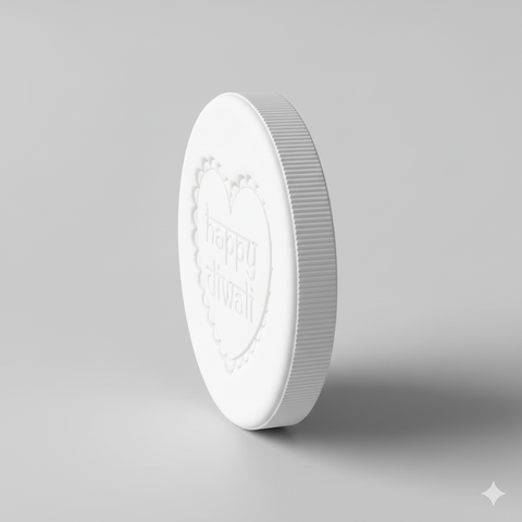 Happy Diwali  with Decorative Heart Cookie Fondant Biscuit Embosser Stamp