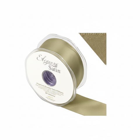 35mm Double Faced Satin Ribbon Roll - Straw