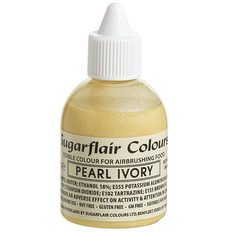Sugarflair Airbrush Colour - Glitter Pearl Ivory 60ml