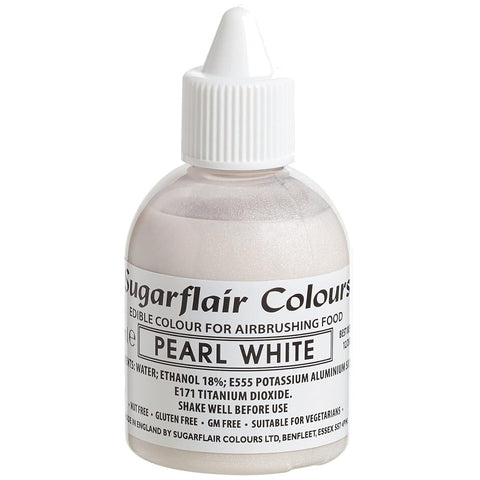 Sugarflair Airbrush Colour - Glitter Pearl White 60ml