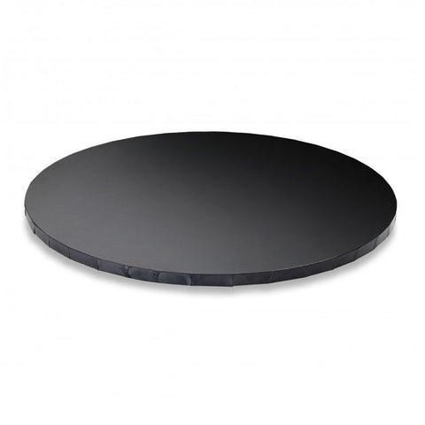 8" Glossy Black Round Premium Masonite (MDF) Cake Board Drum 3mm