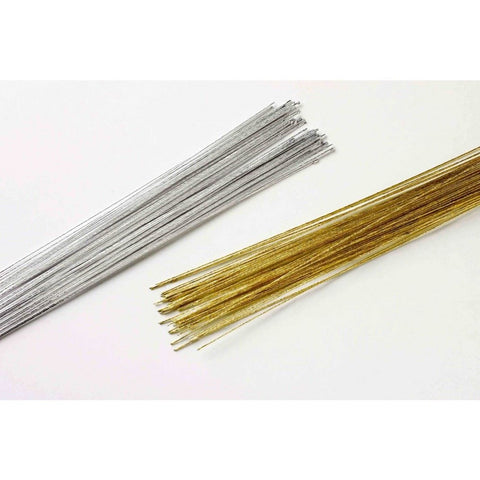 Flower Wire 24 Gauge - Metallic Gold - Pack of 50