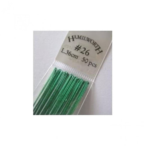 Flower Wire 26 Gauge - Light Green - Pack of 50