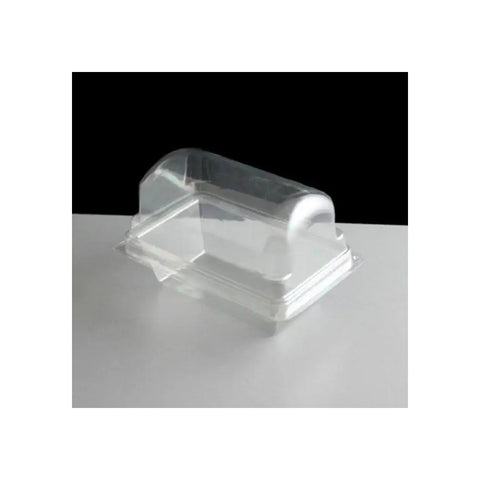 Hinged Single Loaf Plastic Container 300MIC 23x7x7cm - Pack of 100