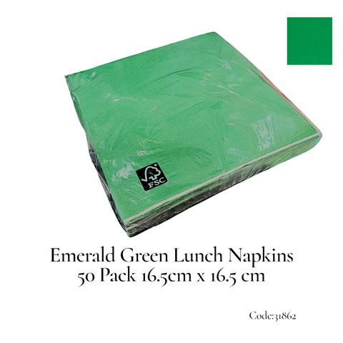 Emerald Green Lunch Napkins (Pack of 50)