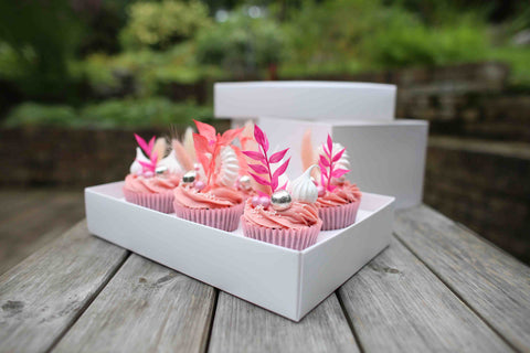 Olbaa 6 Deep Cupcake Box-White
