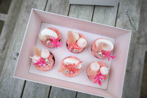 Olbaa 6 Deep Cupcake Box-White