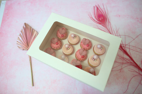 Olbaa 12 Deep Cupcake Box-White