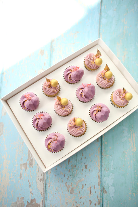 Olbaa 12 Deep Cupcake Box-White