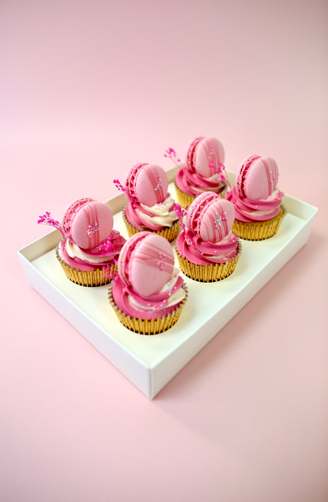 Olbaa 6 Deep Cupcake Box-White