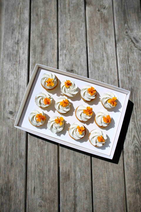 Olbaa 12 Deep Cupcake Box-White