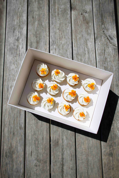 Olbaa 12 Deep Cupcake Box-White