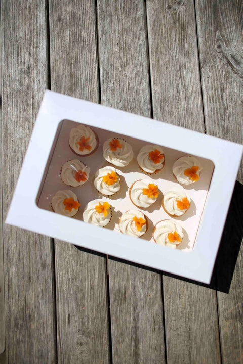Olbaa 12 Deep Cupcake Box-White