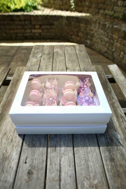 Olbaa 12 Deep Cupcake Box-White