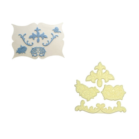 Scrolls & Pansy - Set of 4 []