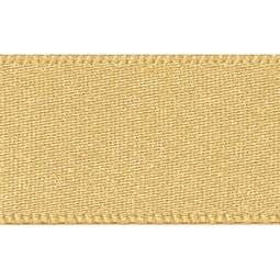 3mm Double Faced Poly Satin Ribbon per Metre - Honey Gold Gold Edge