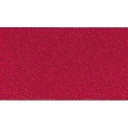 3mm Double Faced Poly Satin Ribbon per Metre - Scarletberry Gold Edge - Limited Stock