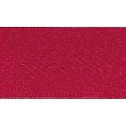 15mm Double Faced Poly Satin Ribbon per Metre - Scarletberry Gold Edge - Discontinued