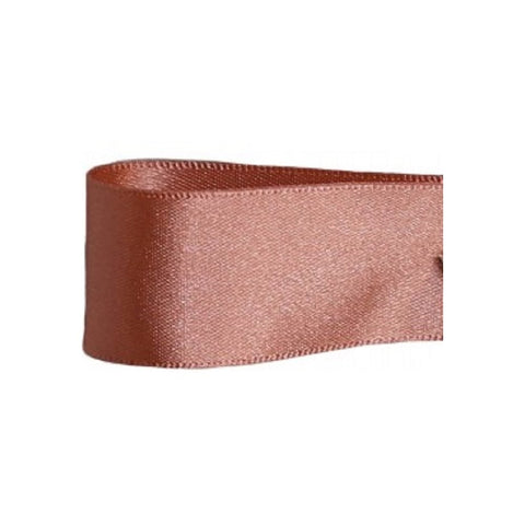 15mm Double Faced Poly Satin Ribbon per Metre - Rose Gold