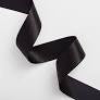 10mm x 20m Double Faced Poly Satin Ribbon per Metre - Black