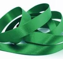 15mm x 20m Double Faced Poly Satin Ribbon per Metre - Forest Green