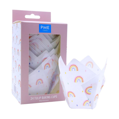 Tulip Muffin Cases Rainbows Pk/24