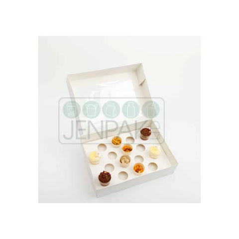 Mini Window White Cupcake Box Holds 16 - (Single)