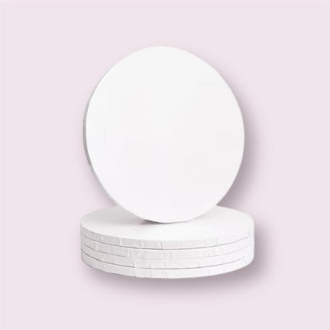 OLBAA White Glossy MDF Round Cake Board.