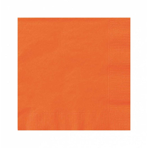 Orange Lunch Napkins (Pack of 50)