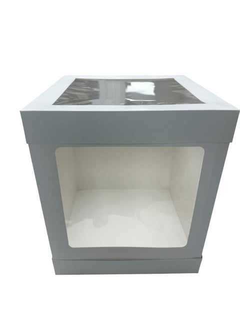 PBP 12"x14" Tall Double Window Cake Box – White (New and Improved)