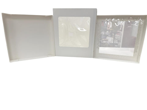PBP 12"x14" Tall Double Window Cake Box – White (New and Improved)