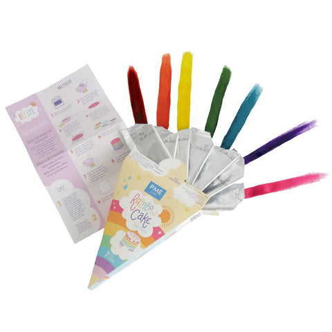 PME Rainbow Cake Food Colours Kit