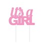 Its a GIRL Paper Cake Topper - Baby Pink