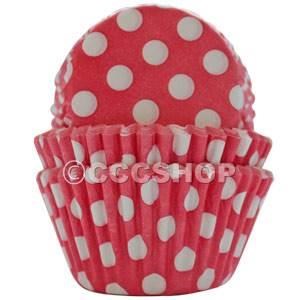 Red Polka Dot Cupcake Cases - Pack of 36