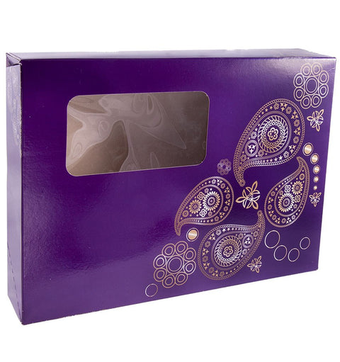 Purple Sweet Box with Mehndi Design (178x127x51mm) - 1x5