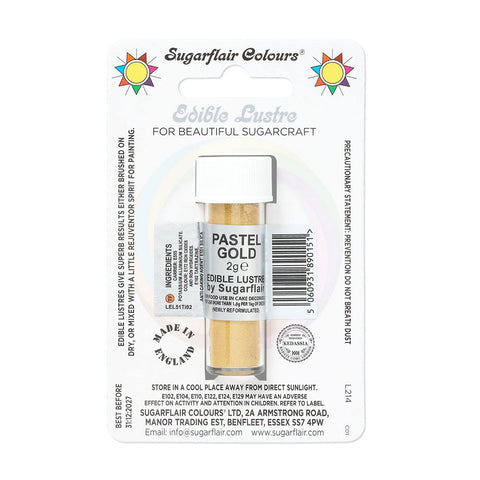 Sugarflair Edible Lustre - Pastel Gold 2g - SUGARSHACK