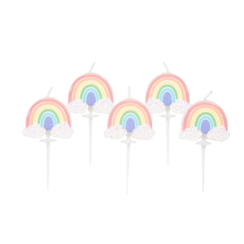 Rainbow Pastel Pick Candles (Pack of 5)