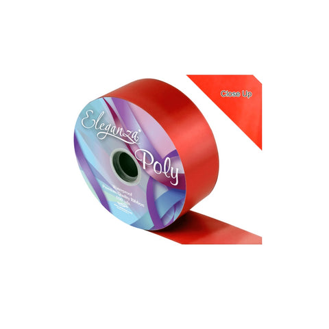 Red Polypropylene Ribbon 48mm x 100y Poly Faced Poly Satin Ribbon per Metre - Red – SUGARSHACK