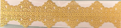 NON-EDIBLE Gold Circular Patterned Lace (Pack of 2)