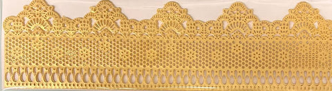 NON-EDIBLE Gold Honeycomb Patterned Lace (Pack of 2)