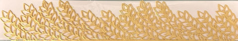 NON-EDIBLE Gold Long Line Leaf Patterned Lace (Pack of 2)