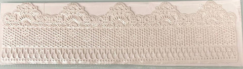 NON-EDIBLE White Pearl Honeycomb Patterned Lace (Pack of 2)